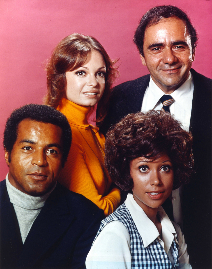 From left, Lloyd Haynes, Karen Valentine, Denise Nicholas and Michael Constantine in a promotional image from "Room 222." (Movie Star News/Zuma Press)
