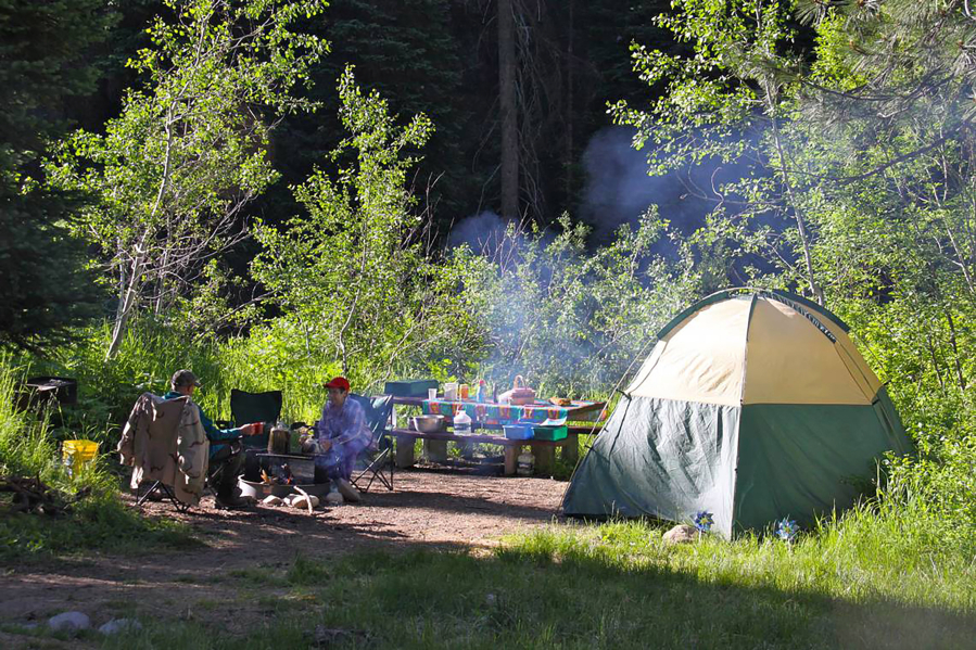 Campgrounds on national forest land, like this one near Idaho City, can be booked online at Recreation.gov. Booking windows for many sites have opened this month on a six-month rolling basis.