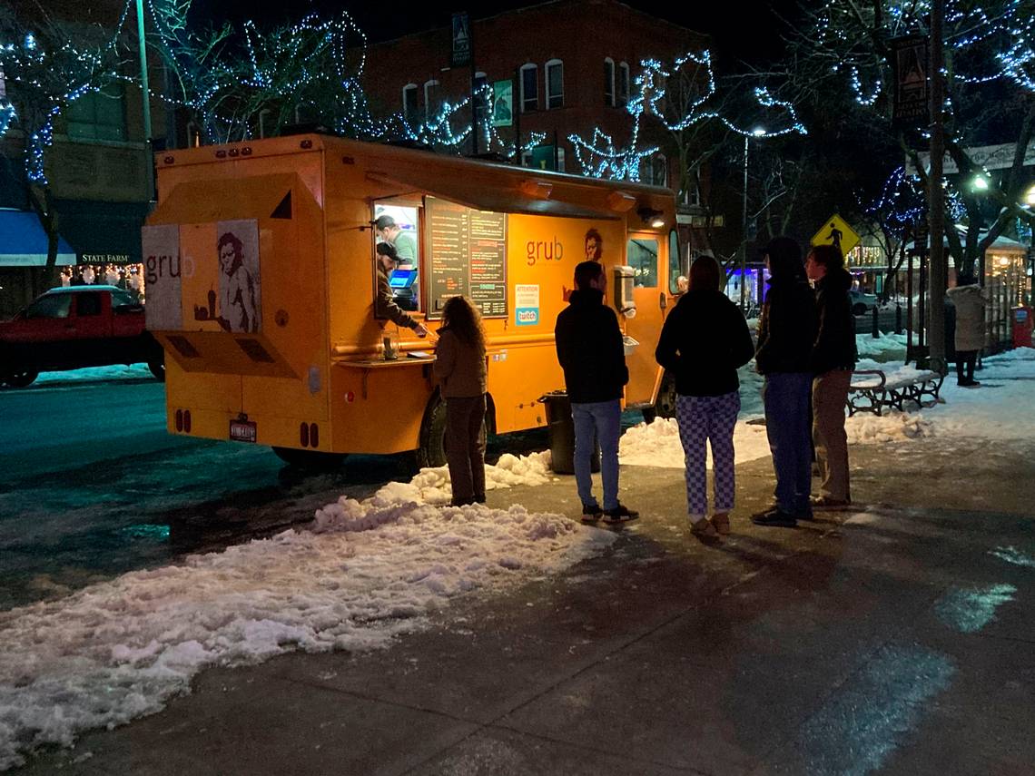 Close friends and housemates Madison Mogen and Kaylee Goncalves, two of the four victims in University of Idaho homicides, visited the Grub Truck food truck at about 1:40 a.m. on Sunday, Nov. 13. The popular late-night food option serves customers in the same downtown Moscow location adjacent Friendship Square, on Wednesday, Dec.
