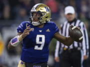 Washington quarterback Michael Penix Jr. leads the nation with 4,354 passing yards. His No. 12 Huskies against No. 21 Texas in the Alamo Bowl.