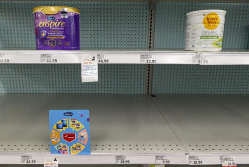 FILE - Baby formula is displayed on the shelves of a grocery store in Carmel, Ind. on May 10, 2022. On Tuesday, Dec. 6, 2022, a panel called for changes at the FDA, the federal agency that oversees most of the nation's food supply, saying revamped leadership, a clear mission and more urgency are needed to prevent illness outbreaks and to promote good health. Experts called the report a strong "first step" to addressing longstanding internal issues that have contributed to problems such as the contaminated infant formula that led to a nationwide shortage this year.
