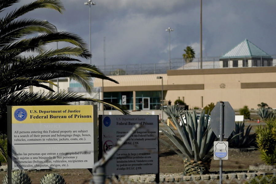 The Federal Correctional Institution is shown in Dublin, Calif., Monday, Dec. 5, 2022. Thomas Ray Hinkle, a senior official at the federal Bureau of Prisons has been repeatedly promoted, most recently to one of the highest posts in the agency. And this has happened despite his being accused of beating multiple Black inmates in the 1990s.  An Associated Press investigation has found the Bureau of Prisons has continued to promote Hinkle despite numerous red flags.