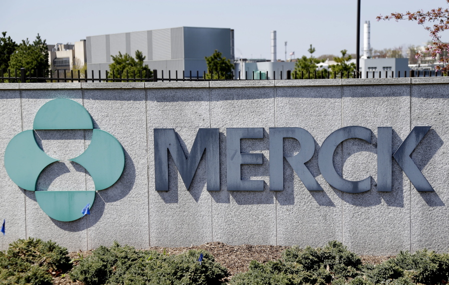 FILE- This May 1, 2018, file photo shows Merck corporate headquarters in Kenilworth, N.J. Shares of Merck and Moderna jumped early Tuesday, Dec. 13, 2022,  after the drugmakers said a potential skin cancer vaccine they are developing using the same technology behind COVID-19 preventive shots did well in a mid-stage study.