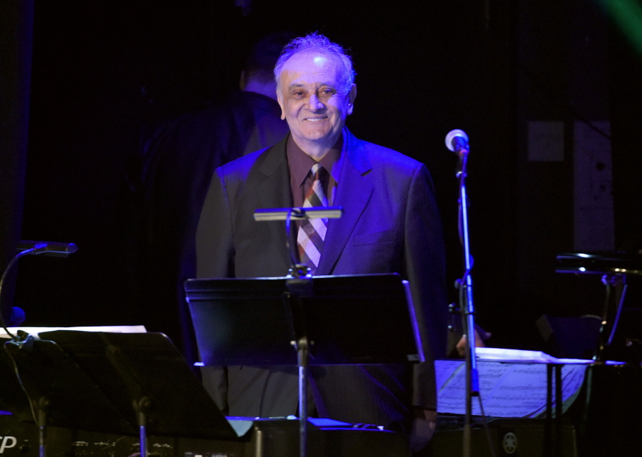 FILE - Angelo Badalamenti performs at the David Lynch Foundation Music Celebration at the Theatre at Ace Hotel on April 1, 2015, in Los Angeles. Badalamenti, the composer best known for creating otherworldly scores for many David Lynch productions, from "Blue Velvet" and "Twin Peaks" to "Mulholland Drive," has died. He died of natural causes on Sunday, Dec. 11, 2022, his family said in a statement. He was 85.