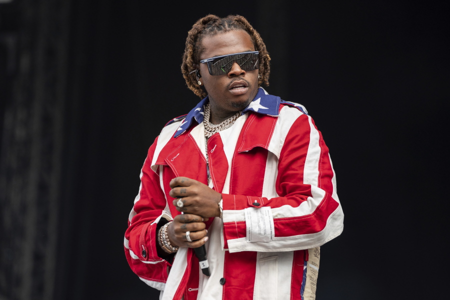 FILE - Rapper Gunna performs at the Wireless Music Festival, Crystal Palace Park, London, England, on Sep. 10, 2021. Gunna, who was arrested earlier in the year along with fellow rapper Young Thug and more than two dozen other people, pleaded guilty in Atlanta on Wednesday, Dec. 14, 2022, to a racketeering conspiracy charge, according to a statement released by his attorney.