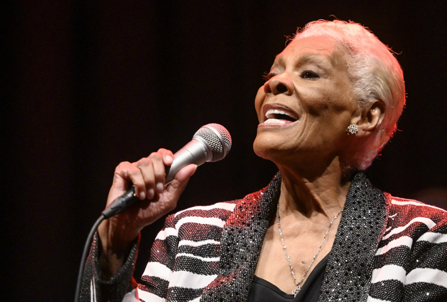 Singer Dionne Warwick performs on stage in Amager Bio in Copenhagen, Denmark, on May 27, 2022.
