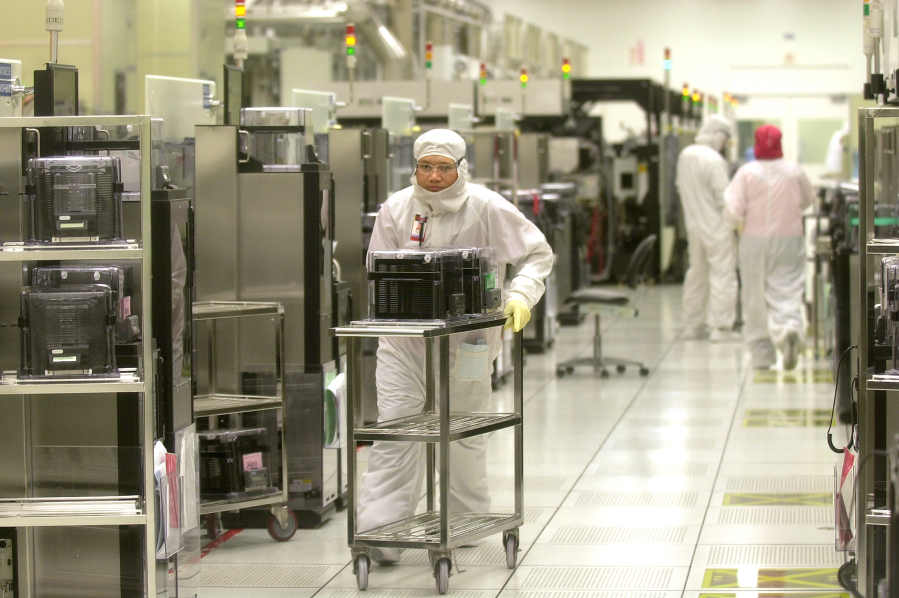 The Columbian files
WaferTech, pictured here in 2003, was the first dedicated semiconductor contract manufacturer in the United States. (Amanda Cowan/The Columbian files)