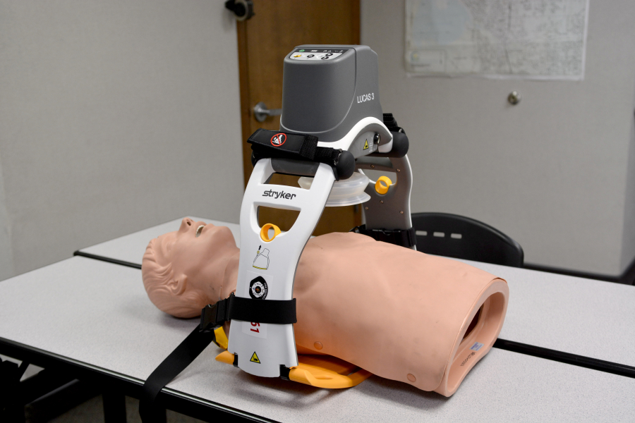 One of the five new LUCAS devices used at Clark County Fire District 6 to perform CPR.
