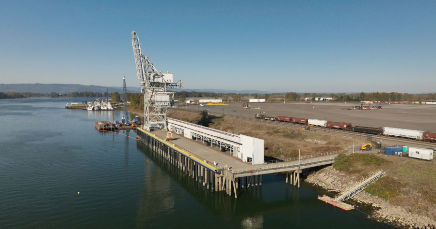 Work started last summer on Port of Vancouver USA's Berth 17 at the port's Terminal 5. Work on the berth, which includes removing an old crane, is expected to be completed this summer.