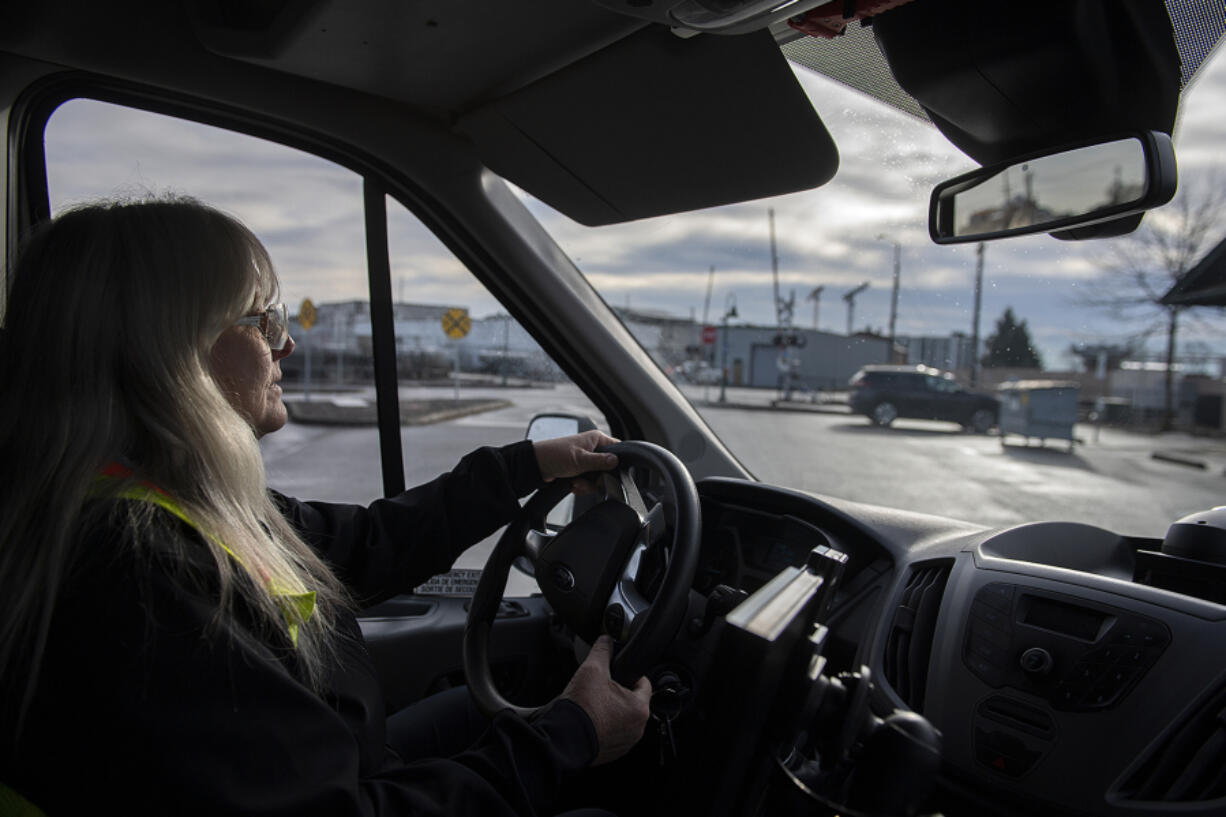 Terrie Higgins, a demand response driver for The Current, has worked at C-Tran for 16 years.