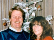 Michael Johnson photographed with his partner, Joyce, in the 1990s.