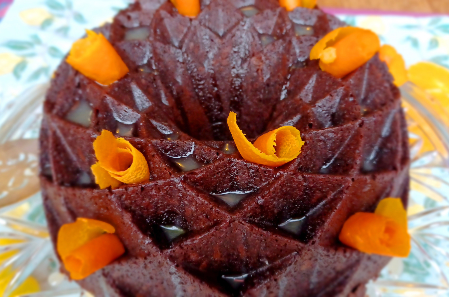 This rich chocolate Bundt cake gets a kick from three kinds of citrus.