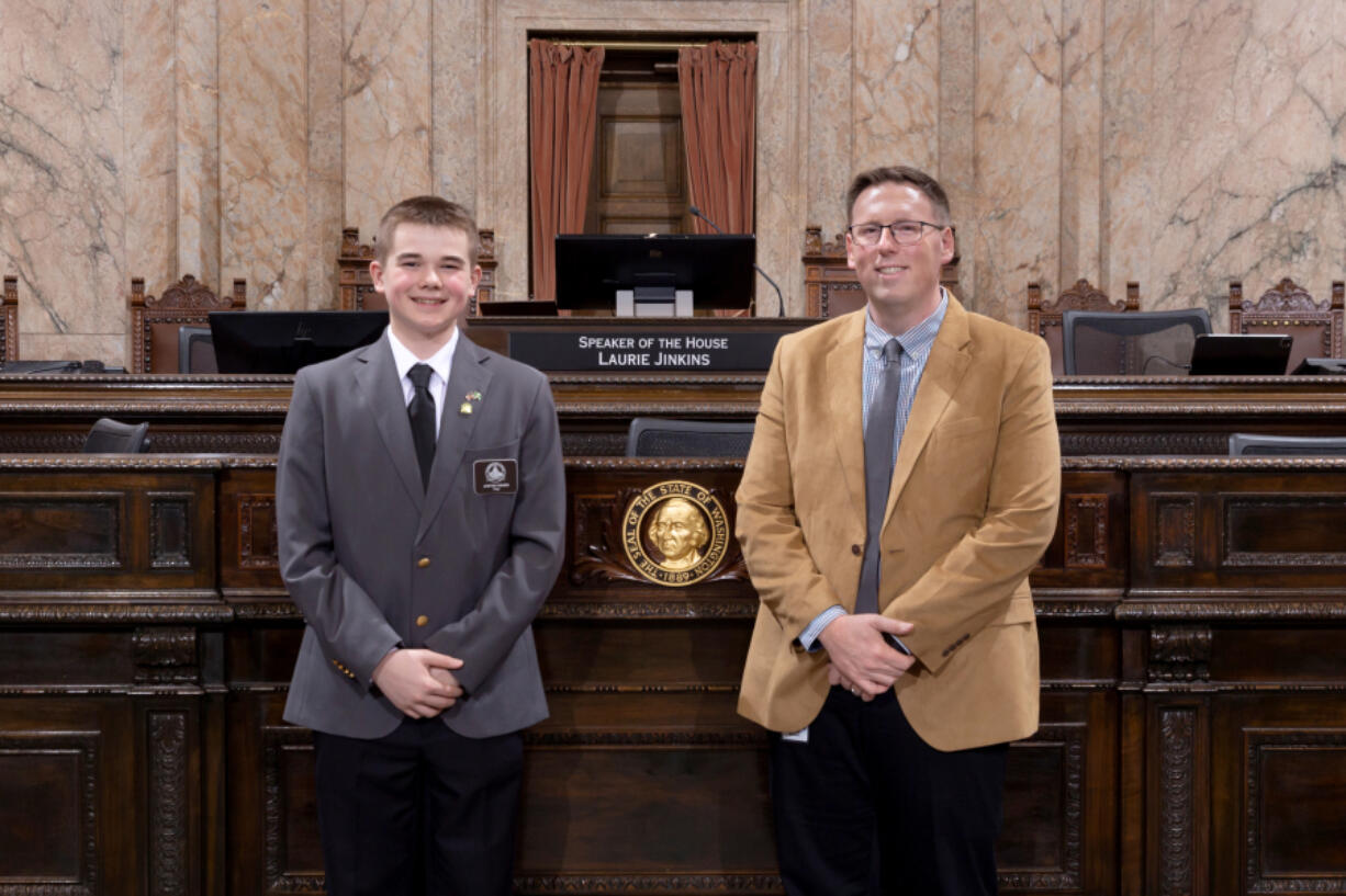 Justin Fisher spent a week at the state Capitol as a page in the Washington State House of Representatives.