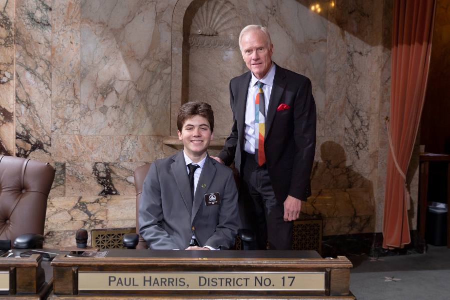 Union High School student Reid Shepard recently worked as a page in the Washington State House of Representatives, sponsored by Rep.