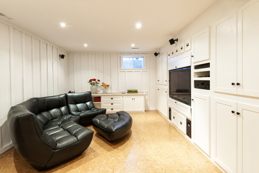 A finished basement is a great way to improve both your home's utility and value.