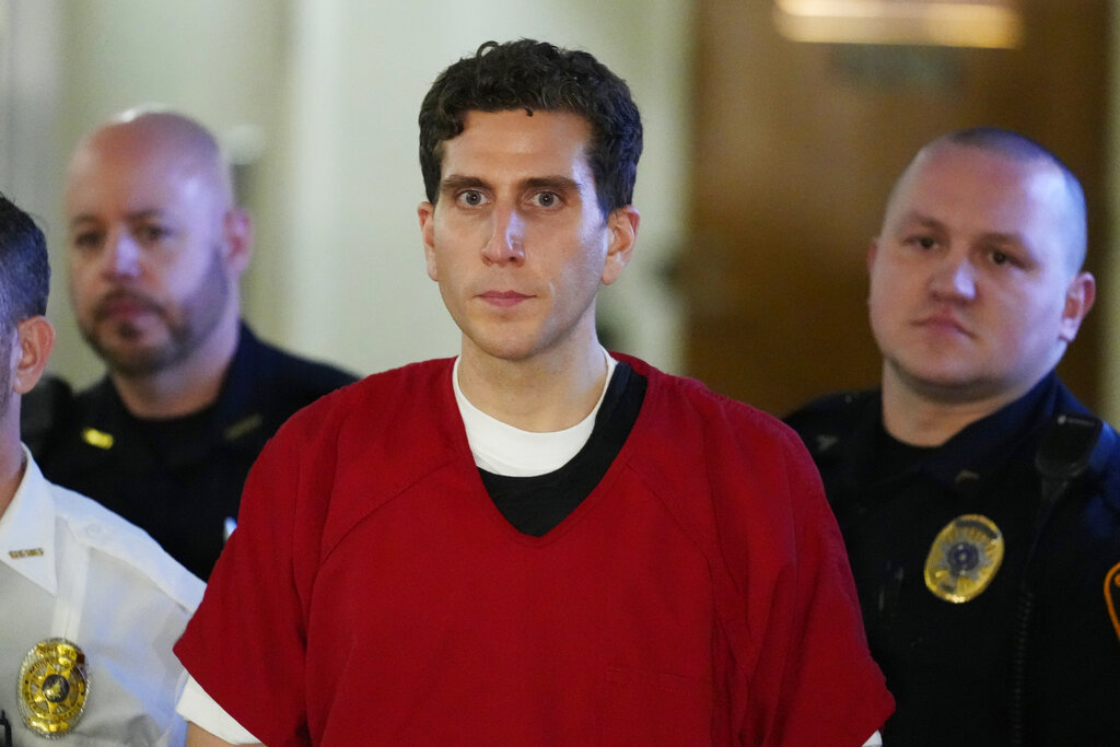 Bryan Kohberger, who is accused of killing four University of Idaho students, is escorted to an extradition hearing at the Monroe County Courthouse in Stroudsburg, Pa., Tuesday, Jan. 3, 2023.