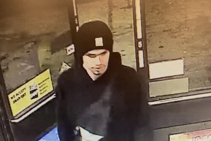 CORRECTS DAY TO TUESDAY IN SECOND REFERENCE - This surveillance video image released by the Yakima Police Department shows a suspect sought in a shooting at a convenience store in Yakima, Wash., early on Tuesday, Jan. 24, 2023. At least three people were killed in a random shooting Tuesday, in Yakima, and police are still searching for the suspect.