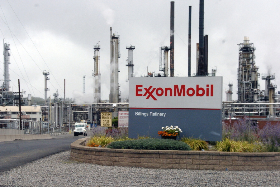 FILE - Exxon Mobil Billings Refinery sits in Billings, Mont. Exxon Mobil's scientists were remarkably accurate in their predictions about global warming, even as the company made public statements that contradicted its own scientists' conclusions, a new study says.