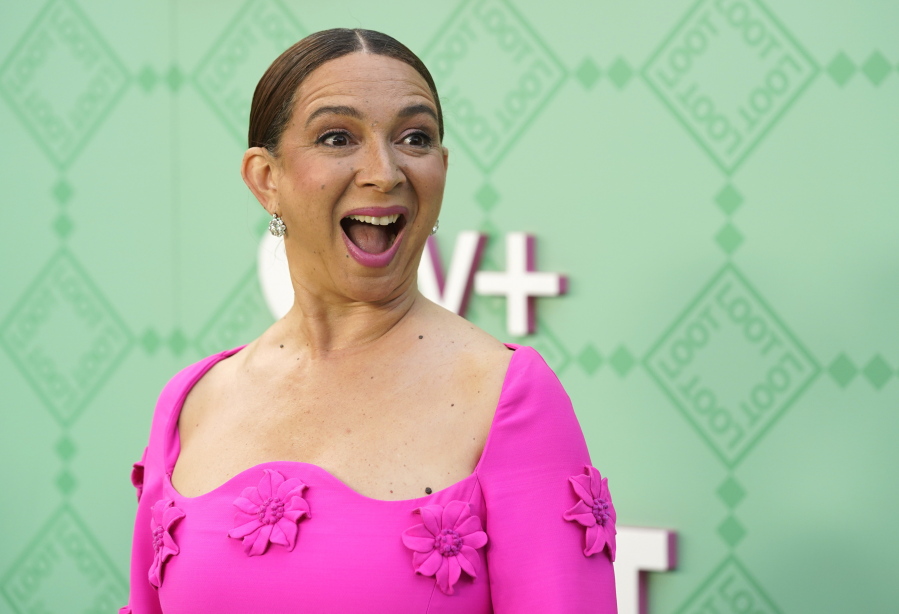 FILE - Maya Rudolph arrives at the premiere of "Loot" on Wednesday, June 15, 2022, at the DGA Theatre in Los Angeles.  Mars says it's pausing using its trademark M&M's spokescandies and has enlisted Rudolph to star in its marketing efforts. The news comes three weeks before M&Ms is set to return to the Super Bowl on Sunday, Feb. 12, 2023, with an ad after sitting it out last year.