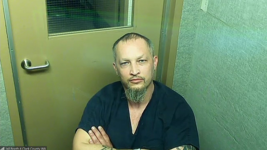 Anthony Scott Davis, 43, appears Friday in Clark County Superior Court on suspicion of second-degree assault of a child and second-degree criminal mischief. He is accused of abusing his 11-year-old son.