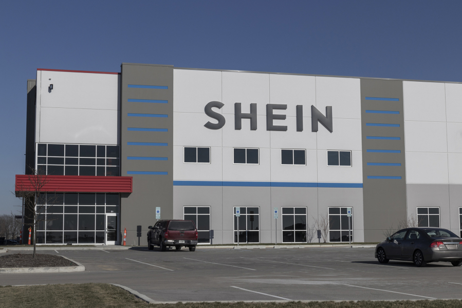 A Shein e-commerce distribution center in Whitestown, Indiana.