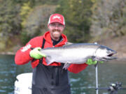 Guide Shane Magnuson of Upper Columbia Guide Service took this spring Chinook while fishing Drano Lake last year.