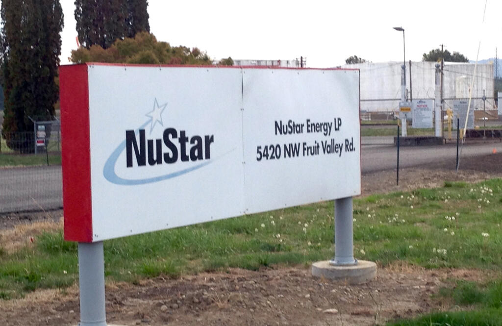 NuStar Energy LP's location at 5420 N.W. Fruit Valley Road, Vancouver, on Oct. 6, 2015.
