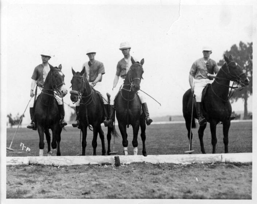The Vancouver Barracks held polo games in the late 19th century on the parade ground, after 1910 on the grassy area west of Pearson Air Museum, and after 1925 to the west of Fort Vancouver at what once was the Hudson's Bay Company's employee village.