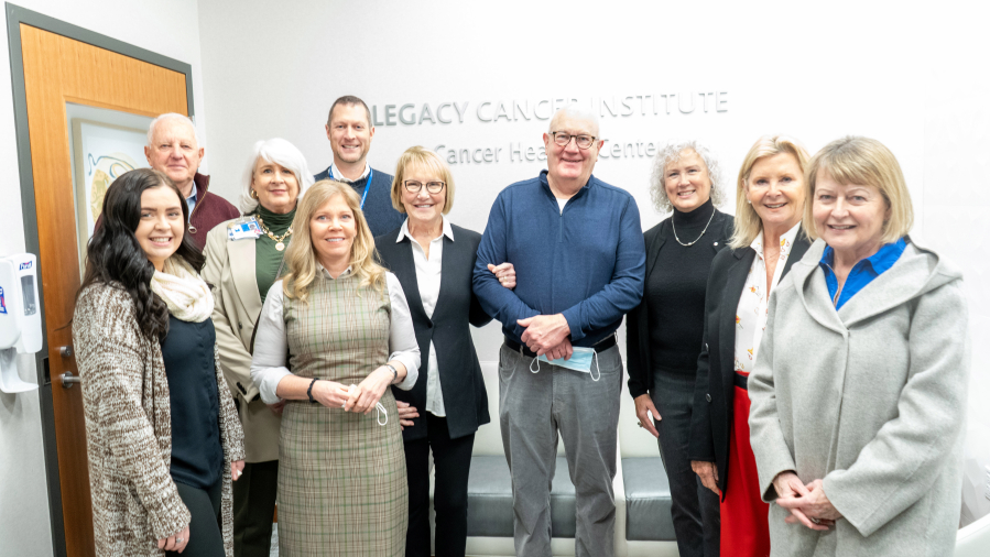 Major donors were recently invited to tour the new Legacy Salmon Creek Medical Center Cancer Healing Center.
