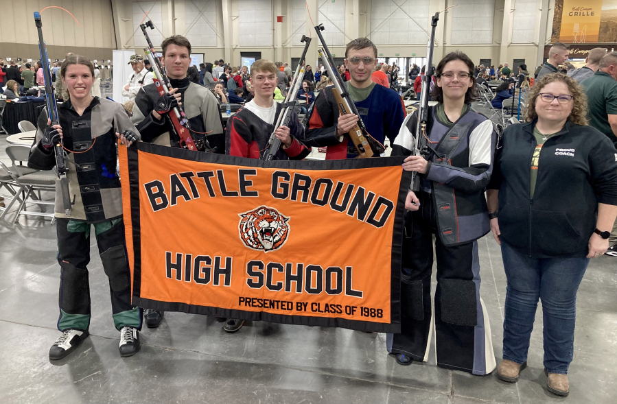 Photo contributed by Battle Ground Public Schools
Battle Ground High School's Air Force Junior ROTC Marksmanship team took home the top honors at a regional event in Sandy, Utah, earlier this month.