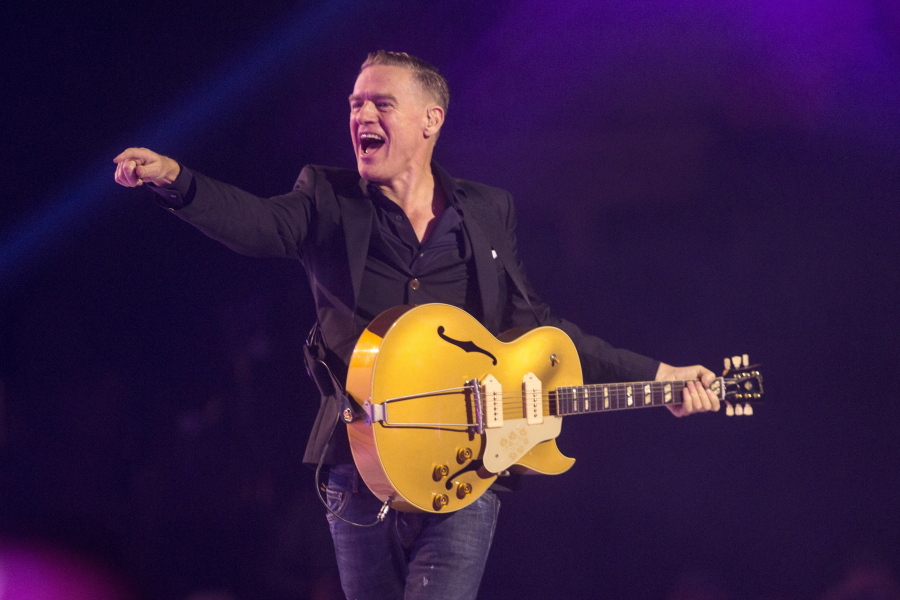 FILE - Bryan Adams performs during the Invictus Games closing ceremony in Toronto, on Sept. 30, 2017.