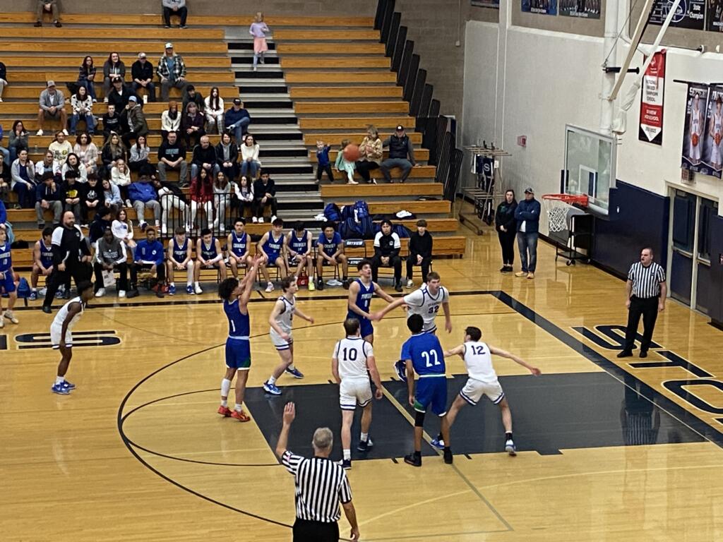 Isaiah Vargas (at the free throw line) scored a career-high 39 points in Monday's 3A GSHL tiebreaker win over Kelso. He went 13 of 18 at the free-throw line.