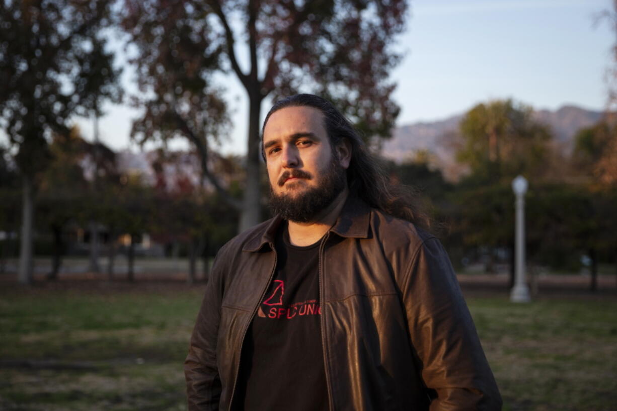The Southern Poverty Law Center's Esteban Gil poses for a portrait at Jefferson Recreation Center in Pasadena, Calif., on Dec. 14, 2022.