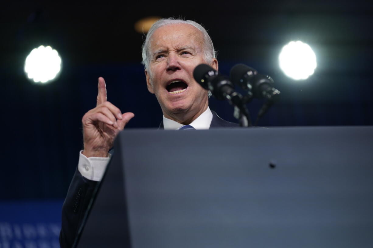 President Joe Biden speaks at the Democratic National Committee winter meeting, Friday, Feb. 3, 2023, in Philadelphia. Biden will deliver his State of the Union address on Tuesday night.