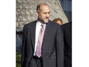 FILE -- Attorney Mark Pomerantz arrives at Federal Court in New York, Aug. 12, 2002. Pomerantz writes in his new book, "People vs. Donald Trump: An Inside Account," that then-District Attorney Cyrus Vance Jr. authorized him in December 2021 to seek Trump's indictment, and laments friction with the new D.A. Alvin Bragg that put that plan on ice.