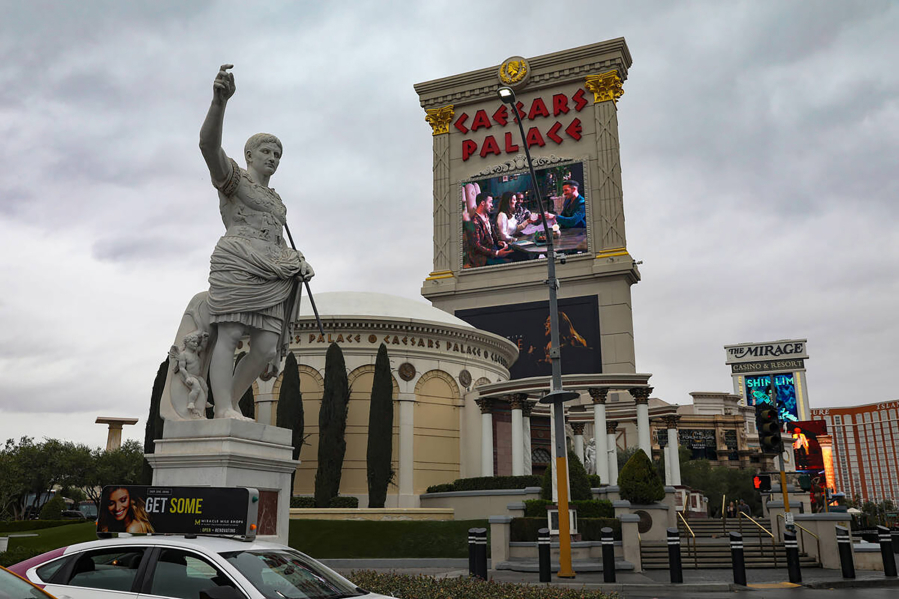 The Caesars Palace rotunda in Las Vegas on March 14, 2023. The structure is set for demolition.