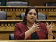 "I just think we have to make sure that people aren't getting injured on the job," Sen. Manka Dhingra, a Democrat representing Redmond, said in an interview. "These are issues that follow individuals for life, and it's challenging for them and it's challenging for employers."  (AP Photo/Ted S.