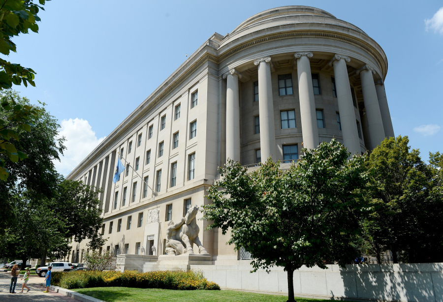 The Federal Trade Commission building in Washington, D.C., is seen on Thursday, Aug. 22, 2013.