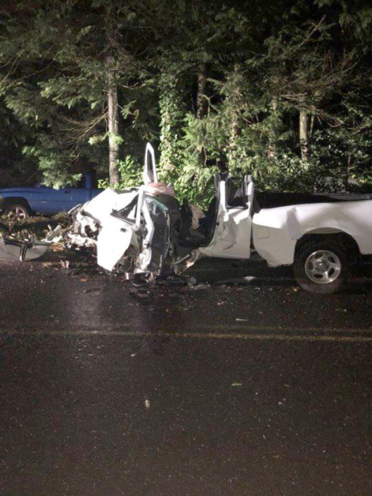 A truck crashed Sunday near the 35000 block of Northeast Washougal River Road. The Clark County Sheriff's Office identified the driver who was killed in the crash as Corey Hermance of Camas.