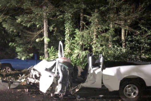 A truck crashed Sunday near the 35000 block of Northeast Washougal River Road. The Clark County Sheriff's Office identified the driver who was killed in the crash as Corey Hermance of Camas.