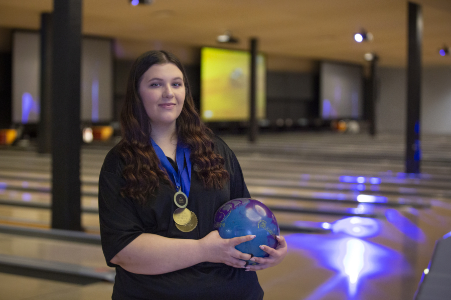 Evergreen senior Kierra Wilcox won the 3A state girls bowling individual title and helped her team to a state title as well.