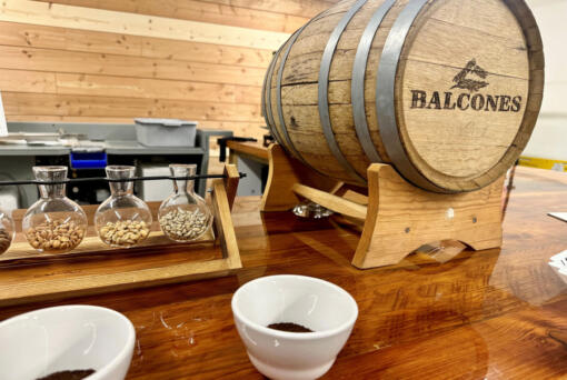 Relevant Coffee uses whiskey barrels to add complex flavor to coffee beans. (Photos by Rachel Pinsky)