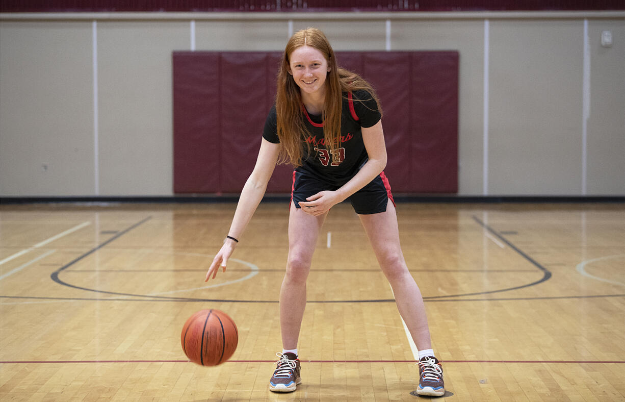 Addison Harris, The Columbian's All-Region girls basketball player of the year, is pictured Monday afternoon, March 13, 2023.