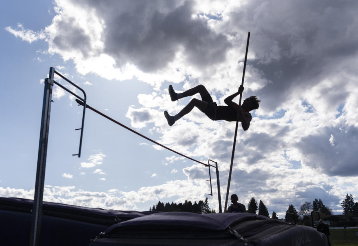 Washougal freshman Benjamin Johansen competes in the pole vault on March 21 during a track and field meet at Columbia River High School. All high school athletics could be eliminated at Washougal High School if voters don't approve a replacement levy in April.