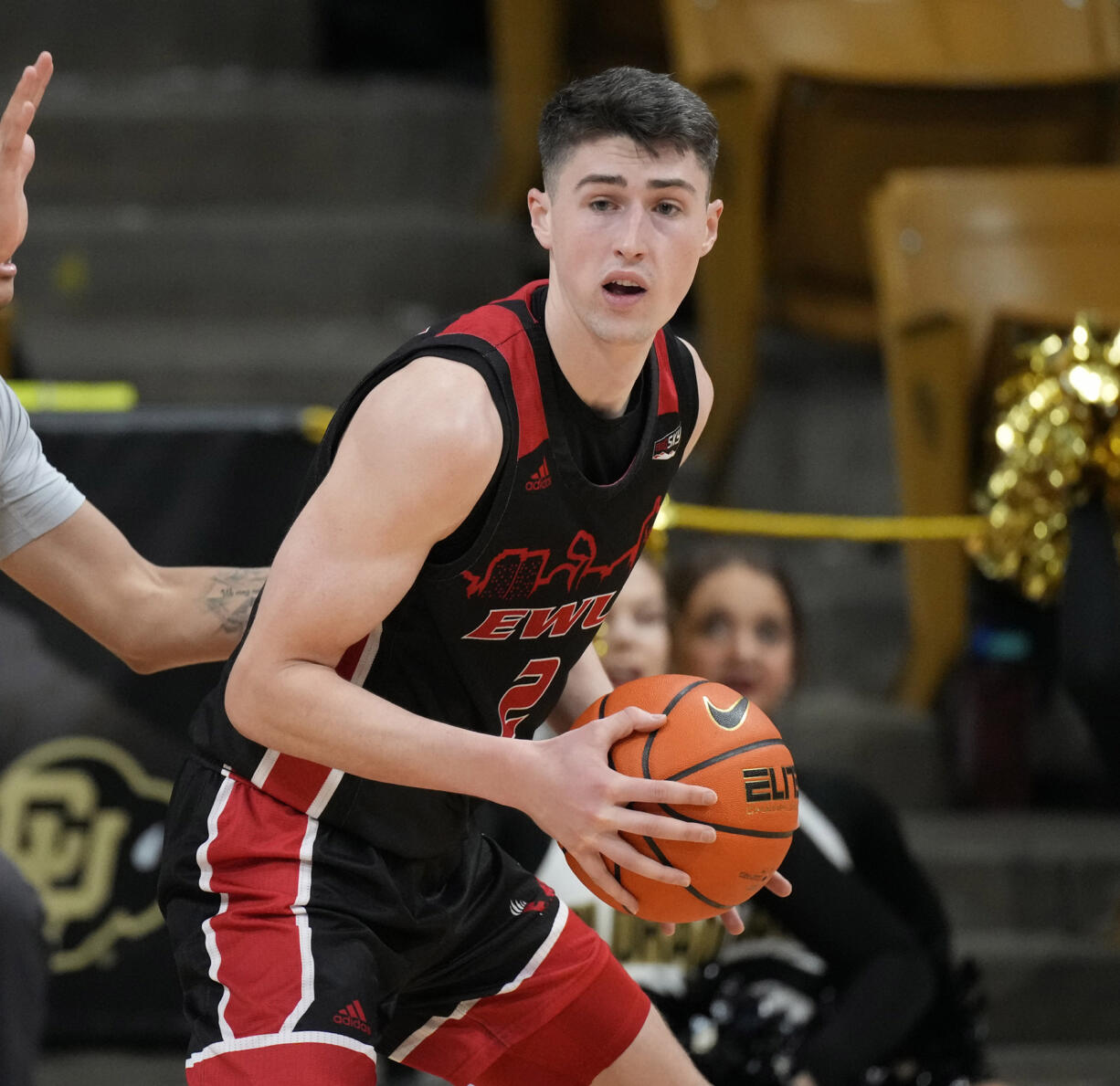 Eastern Washington guard Steele Venters scored 27 points and made a go-ahead 3-pointer with 16 seconds remaining as Eastern Washington beat Washington State 81-74 on Tuesday, March 14, 2023, at Pullman in the first round of the NIT..