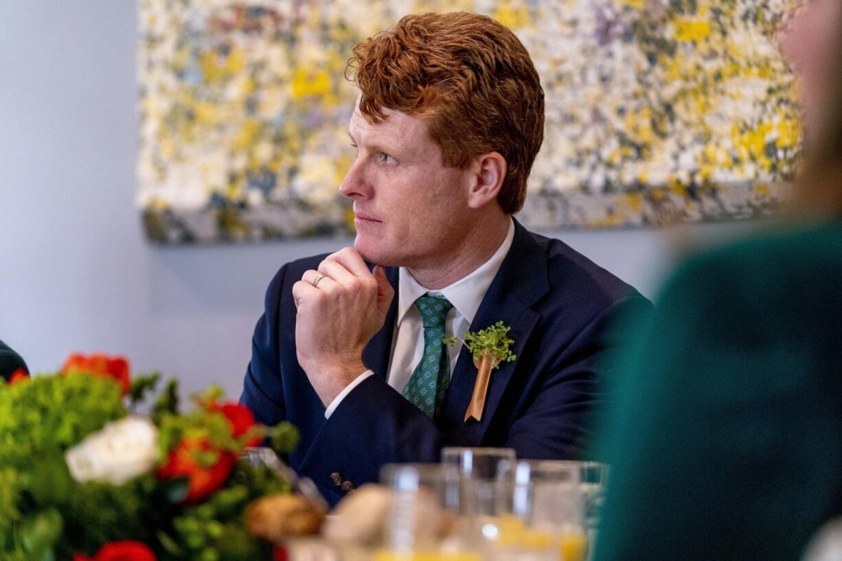 United States Special Envoy for Northern Ireland former Rep. Joe Kennedy III, D-Mass., attends a St. Patrick's Day Breakfast with Vice President Kamala Harris and Ireland's Taoiseach Leo Varadkar at the Vice President's residence in Washington, Friday, March 17, 2023.