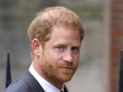 Britain's Prince Harry arrives at the Royal Courts Of Justice in London, Thursday, March 30, 2023. Prince Harry returned to a London court Thursday as his lawyer fought to keep his phone hacking lawsuit alive against the publisher of The Daily Mail.