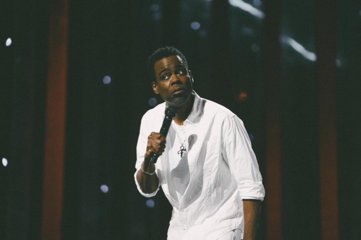 This image released by Netflix shows Chris Rock during a performance his comedy special "Chris Rock: Selective Outrage" at the Hippodrome Theater in Baltimore, Md.