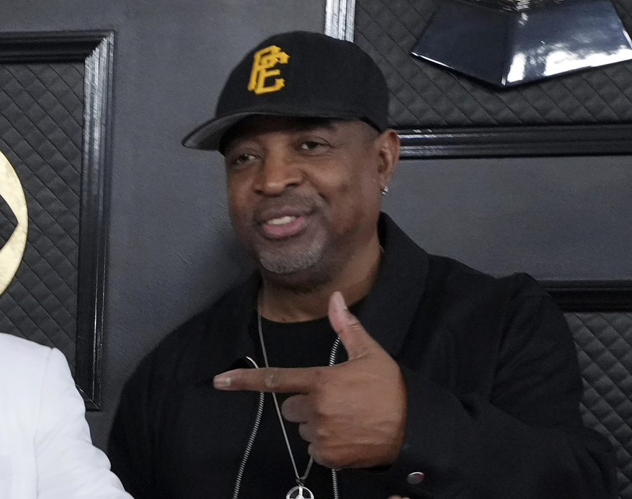 Chuck D, of Public Enemy, appears at the 65th annual Grammy Awards in Los Angeles on Feb. 5.