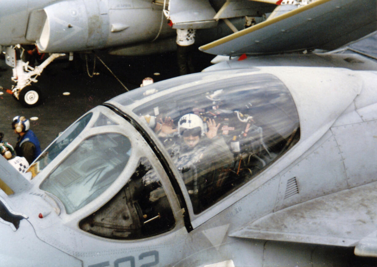 This image provided by Betty Seaman shows Navy A-6 Intruder pilot Jim Seaman. Navy Capt. Jim Seaman died of lung cancer at the age of 61. His widow Betty Seaman has been part of a large group of aviators and their surviving spouses who have lobbied Congress and the Pentagon for years to look into the number of cancers aviators and ground crew face. In a new study the Pentagon has found alarmingly higher rates of cancer among aviators than in the U.S. general population, and has further reviews planned.